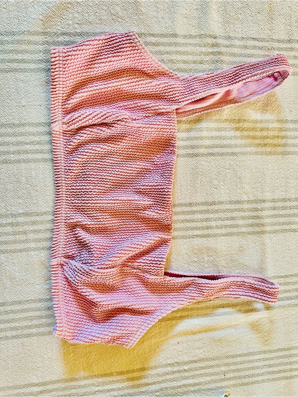 Billabong Pink Textured Bikini Top